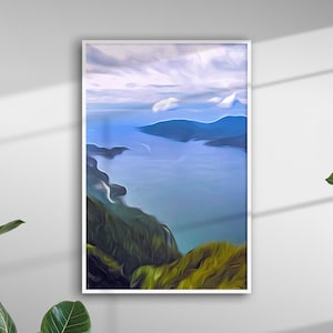 Landschaft, Howe Sound, Landschaft in British Canada, Art Print