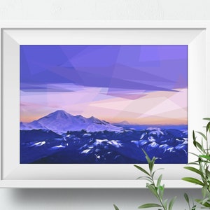 Mt Baker, Pacific Northwest Digital Download, Nature Print, Landscape Art, Nature Printable, Wall Art, Home Decor image 3