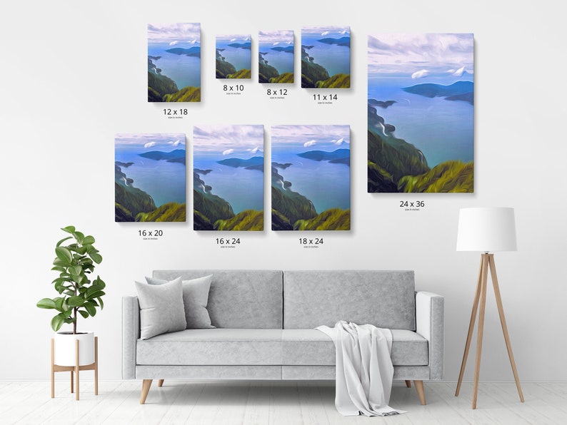 British Columbia Landscape Art, Howe Sound Digital Download, Nature Print image 5