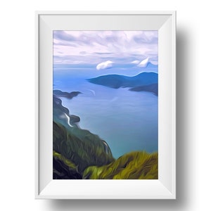 British Columbia Landscape Art, Howe Sound Digital Download, Nature Print image 2