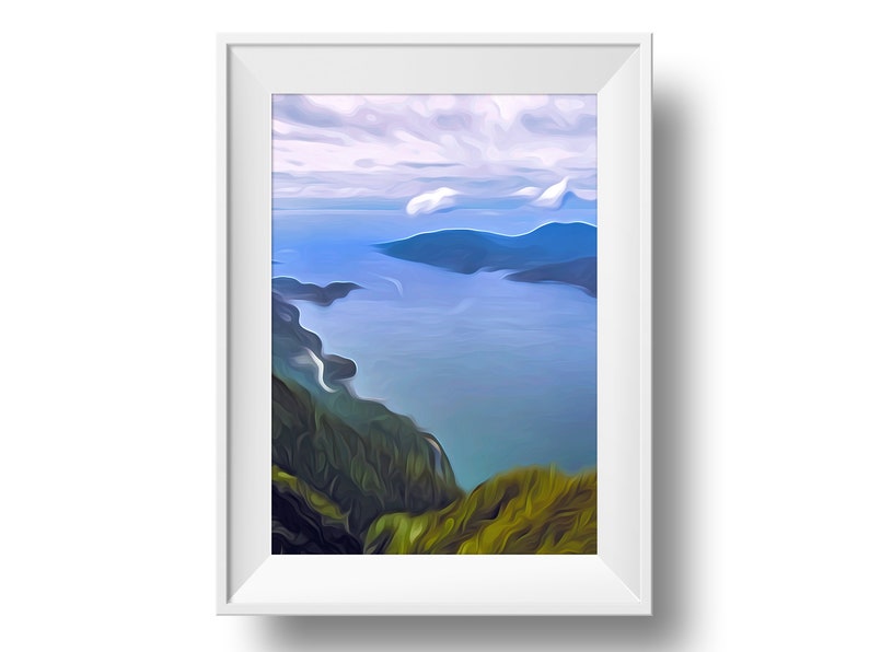 British Columbia Landscape Art, Howe Sound Digital Download, Nature Print image 2