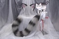 Cosplay Cat Ears and Tail : Grey/Blue Tabby
