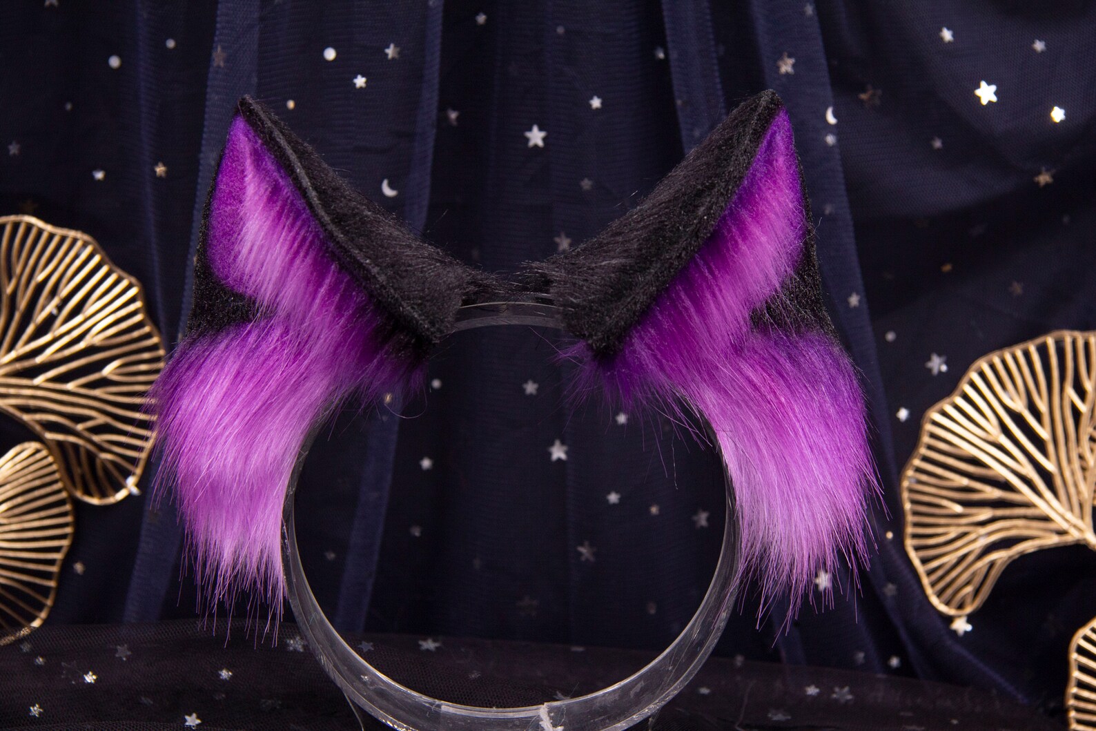 Fancy Cat Ears Neon Collections Purple Etsy