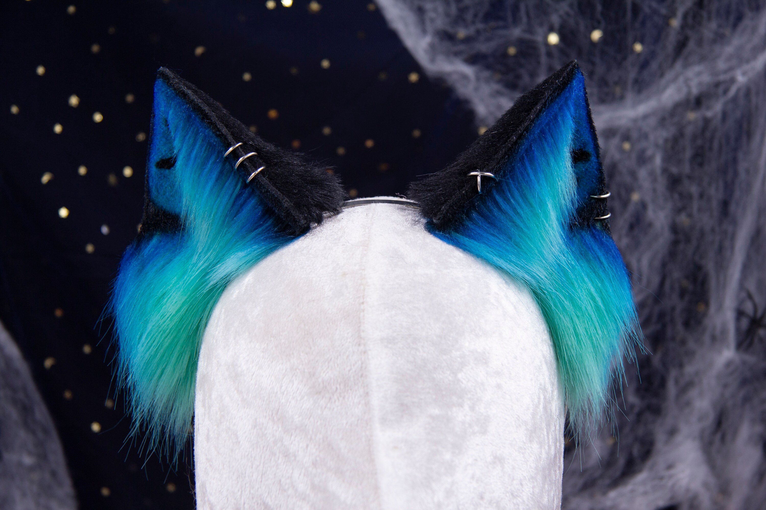 Fancy Cat Ears Halloween Collections Verde Etsy