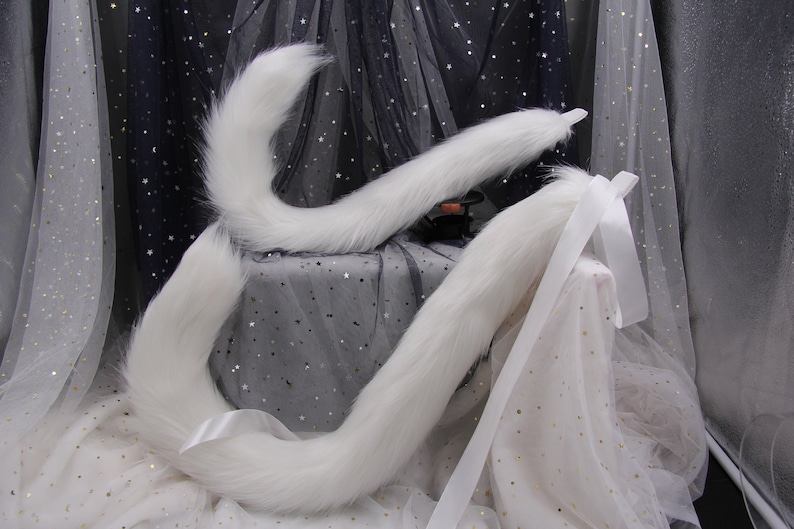 Cosplay Cat Ears and Tail White Cat Set Etsy