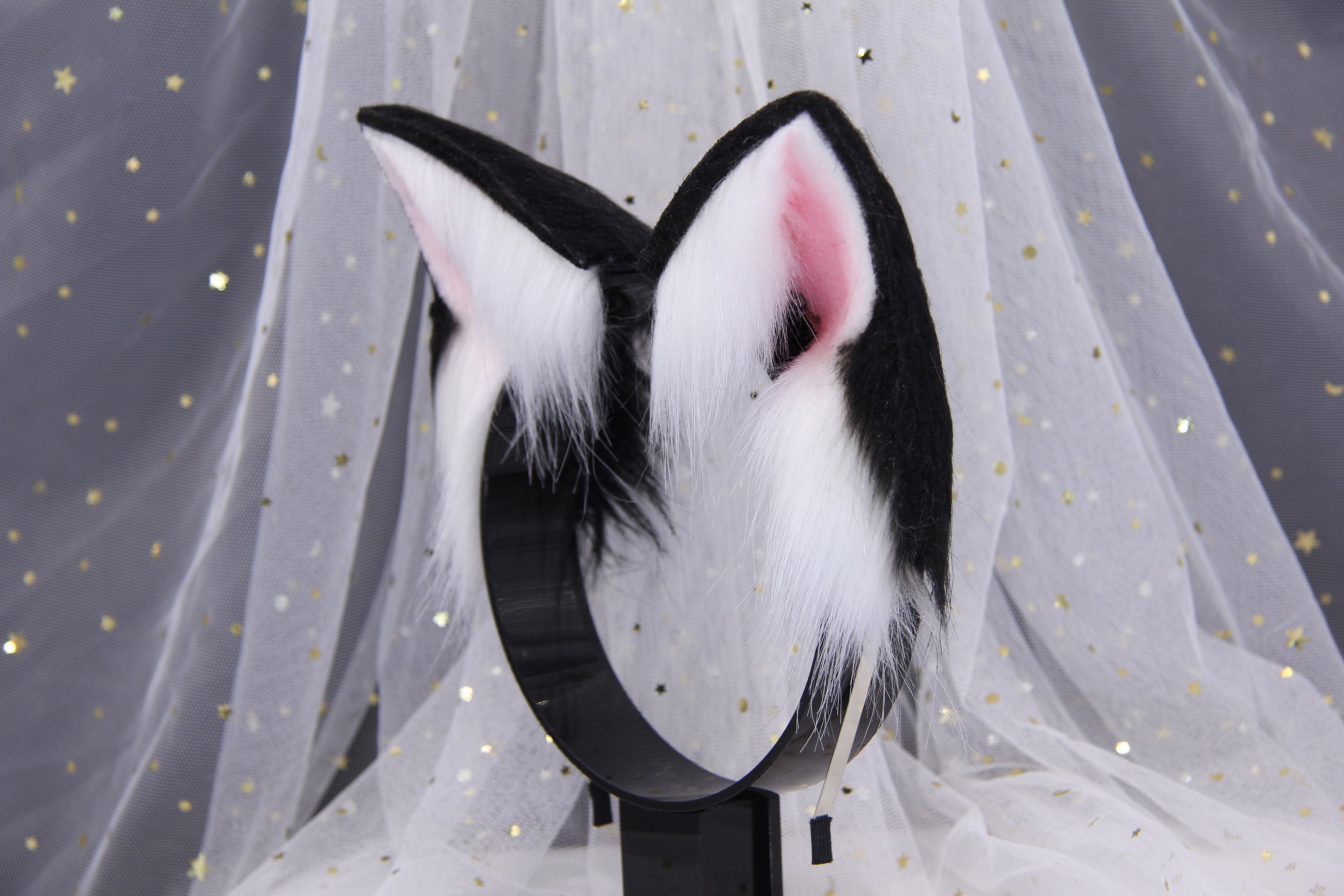 Cosplay Cat Ears and Tail Tuxedo Cat Etsy