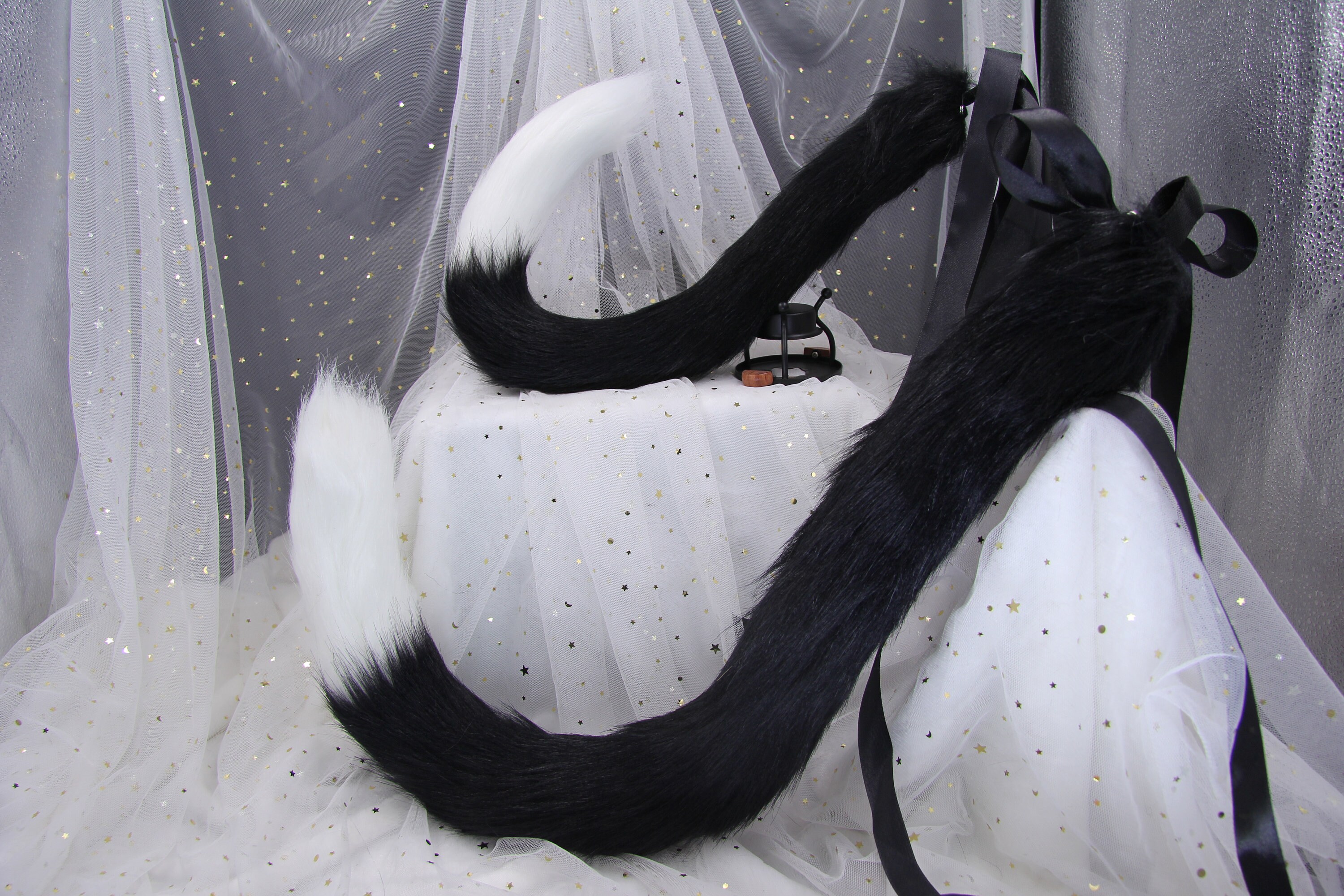 Cosplay Cat Ears and Tail Tuxedo Cat Etsy