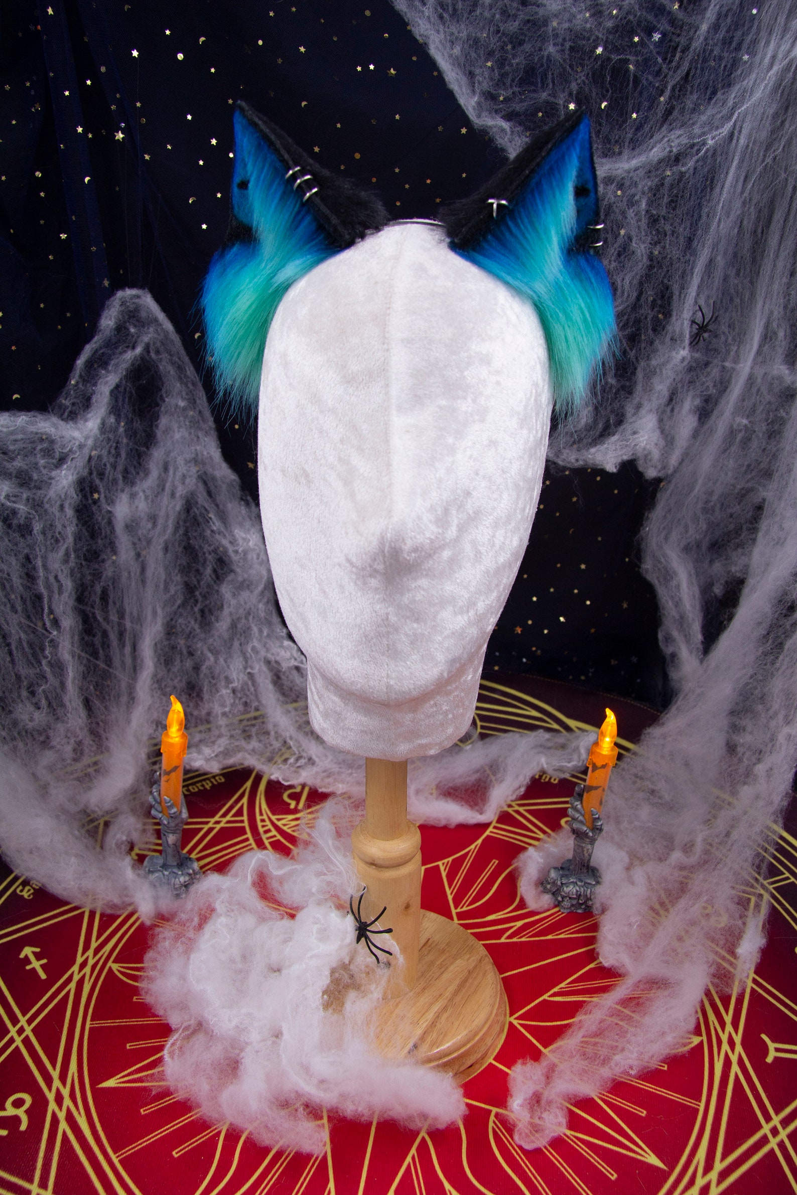 Fancy Cat Ears Halloween Collections Verde Etsy