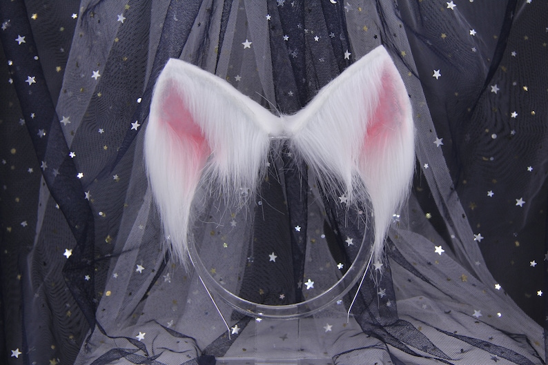 Cosplay Cat Ears and Tail White Cat Set Etsy