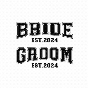 Braut und Bräutigam geschnitten Datei, Png, Eps, Pdf, Braut Bräutigam geschnitten Datei, Braut Hand geschnitten, Bräutigam Form, Hochzeit Zeichen, Hochzeitsfeier Zeichen, Braut est 2024, Bräutigam est 2024