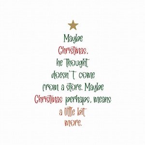 Maybe Christmas He Thought Doesn't Come From The Store Svg Png Eps Pdf Files, Christmas svg, Christmas Design Svg, Cricut Silhouette