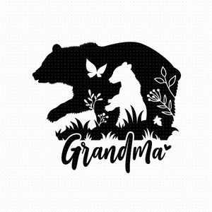 Oma Bär 1 Cub svg, Png, Eps, Pdf-Dateien, Oma Bär svg, 1 Cub svg, Bären-Oma svg, Oma-Baby-Bär, Oma-Leben-Svg