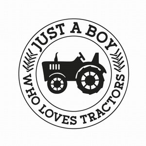 Sólo un niño que ama los tractores svg png pdf archivos svg, regalo amante de los tractores, tractor svg, granjero niño svg, silueta cricut
