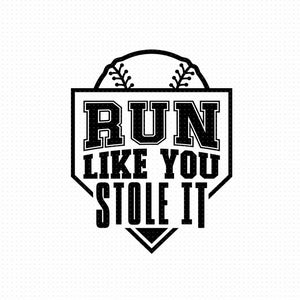 Run Like You Stole It Svg, Png, Eps, Pdf, Run Like You Stole It Softball, Baseball Mom Svg, Softball Mom Svg, Funny Softball Svg