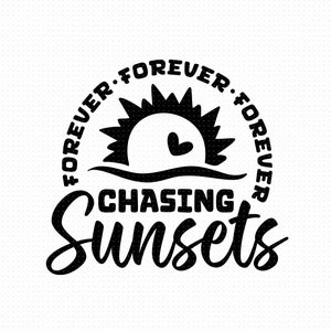 Inseguire per sempre i tramonti Svg, Png, Eps, Pdf (download digitale)