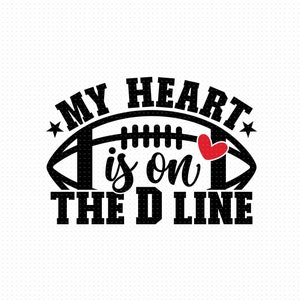 Mon coeur est sur la ligne D Svg, Png, Eps, Fichiers Pdf, Svg Football Maman, Svg équipe De Football, Svg Football Coeur