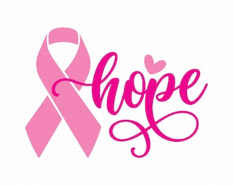 Hope Svg, Png, Eps, Pdf, Cancer Hope Svg, Breast Cancer Svg, Cancer Awareness Svg, Cancer Svg October, Cancer Ribbon Svg, Hope Ribbon Svg