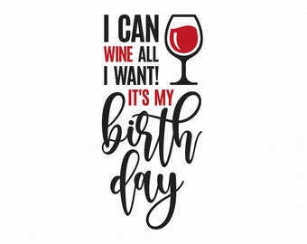 Download Birthday Wine Svg Etsy