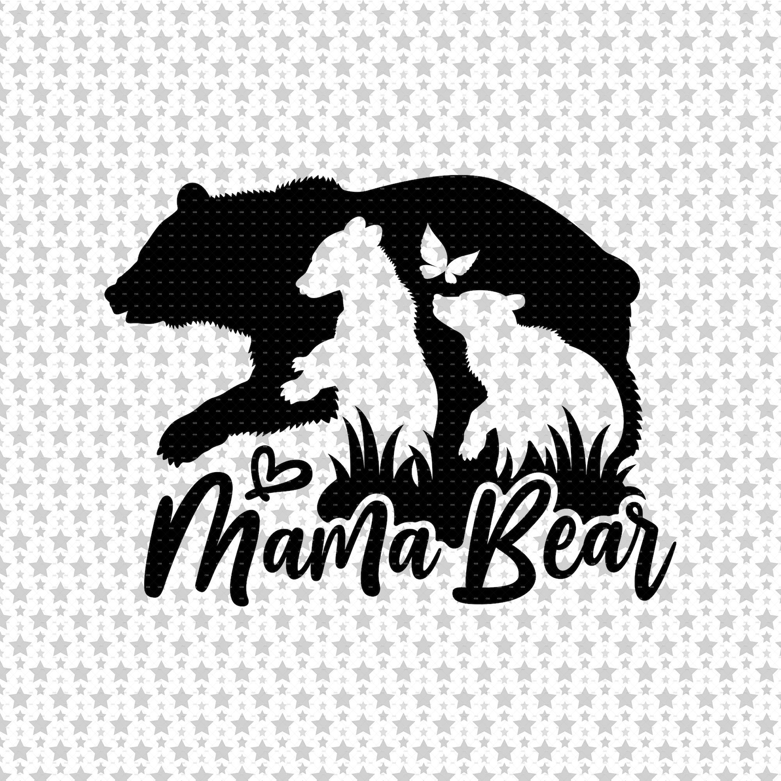 Mama Bear Svg Png Eps Pdf Files Bear Mama Svg Mama Baby Bear | Etsy