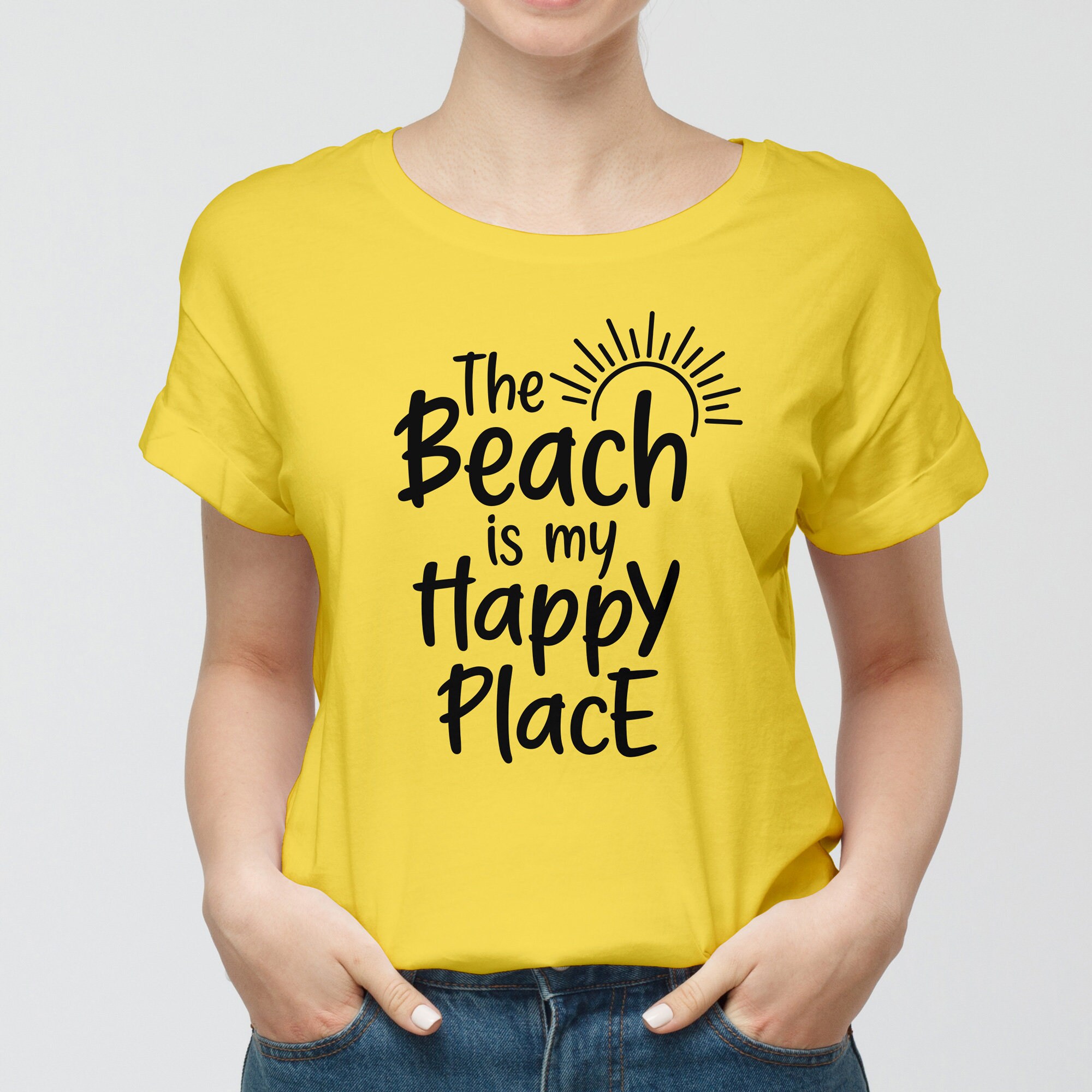 The Beach is My Happy Place Svg Png Cut Files Beach Svg Etsy