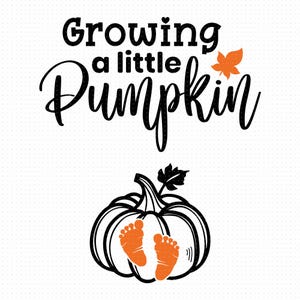 Faire grandir une petite citrouille Svg, png, eps, pdf, faire-part de grossesse Svg, png, eps, pdf