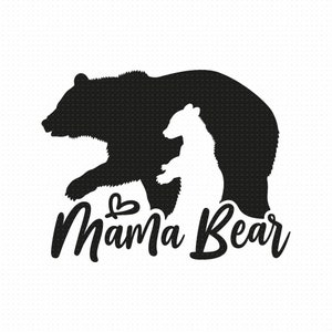 Mama Bear Svg Png Eps Archivos PDF, Oso Mama Svg, Mama Oso Bebé Svg, Mom Life Svg, Día de la Madre Svg, Mamá Svg Archivos, Mamá Dichos Svg