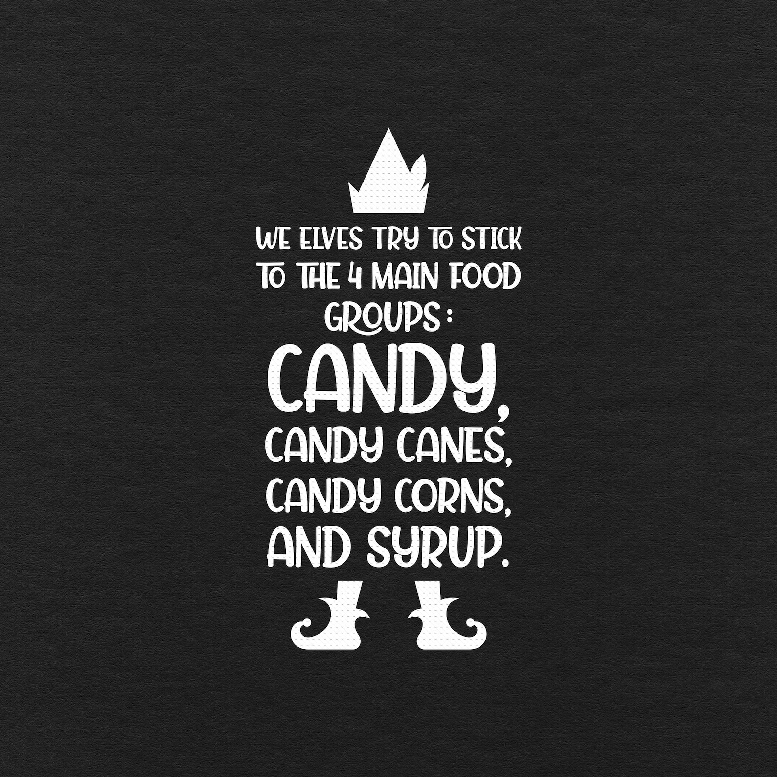 We Elves Try to Stick to the 4 Main Food Groups Candy Canes - Etsy