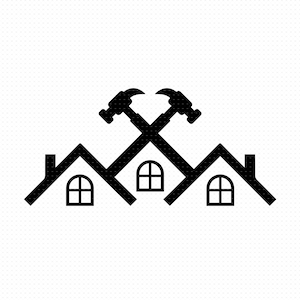 Dachdecker-Logo-Svg-Png-Pdf-Eps-Schnittdatei, Dachdecker-Svg, Bau-Logo, Baufirma, Hausumbau, Dachdecker-Logo-Svg, Dachhämmer