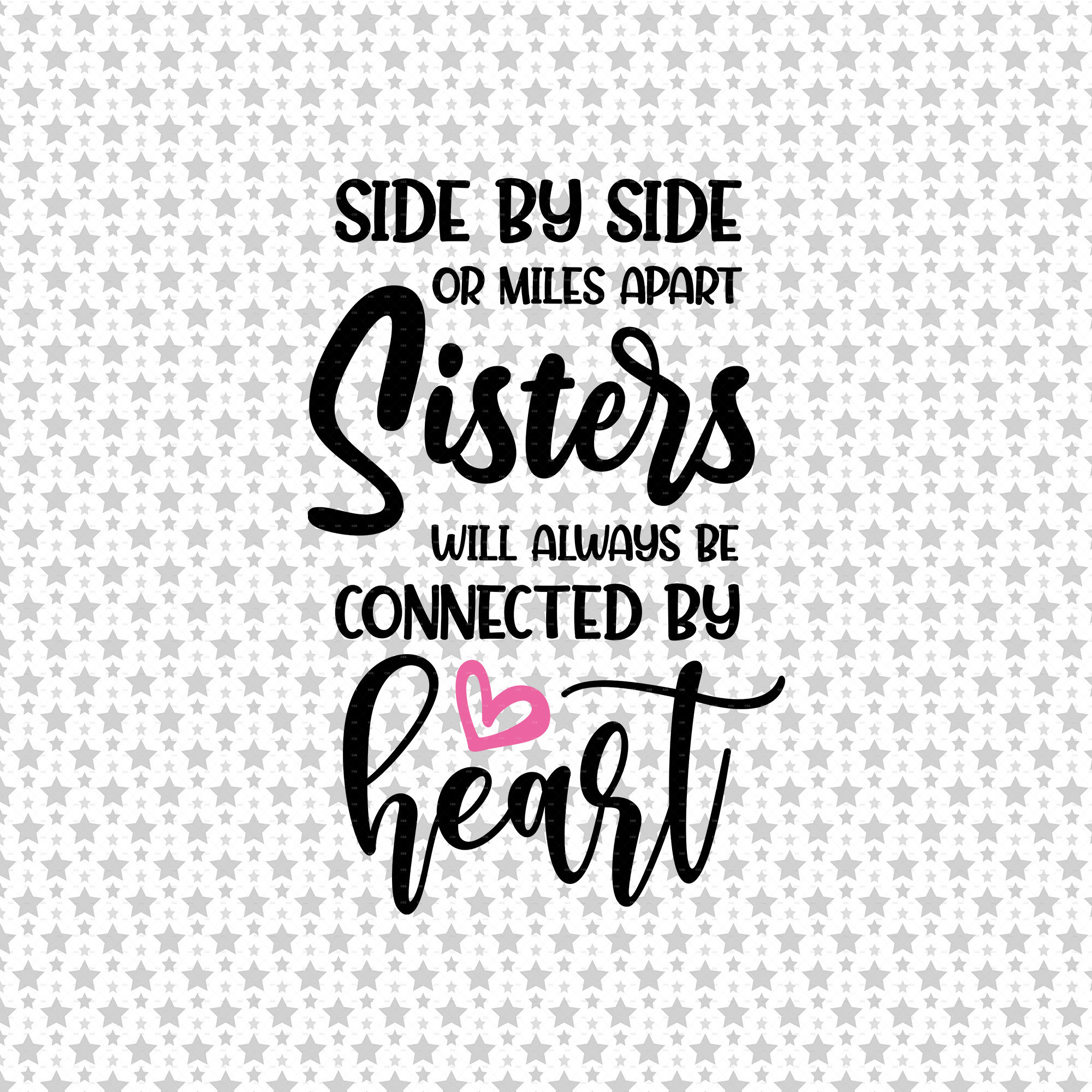 Side by Side or Miles Apart Sisters Will Always Be Connected - Etsy