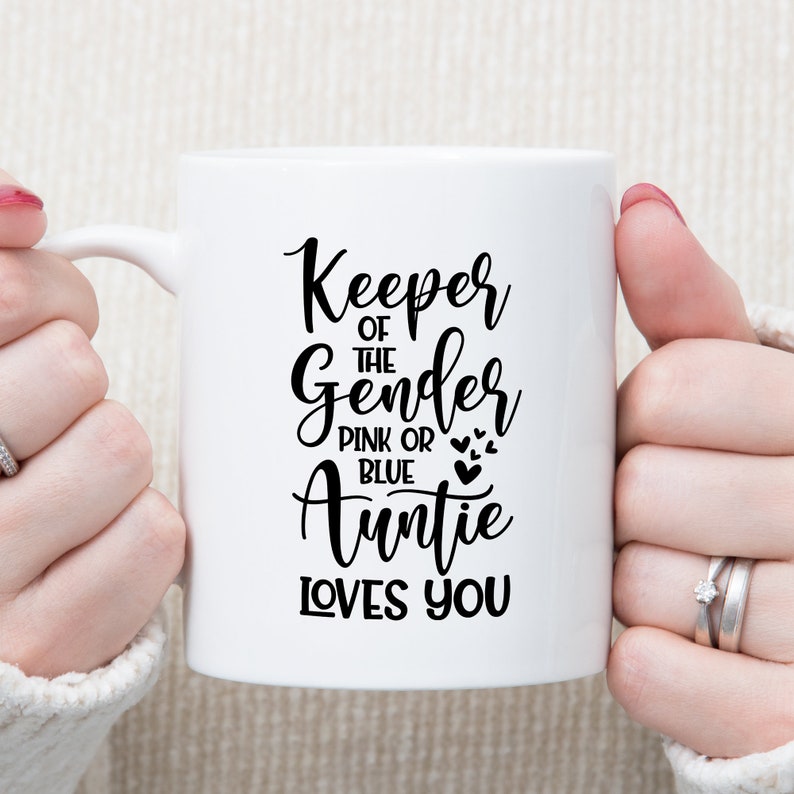 Keeper of the Gender Pink or Blue Auntie Loves You Svg Png Eps - Etsy