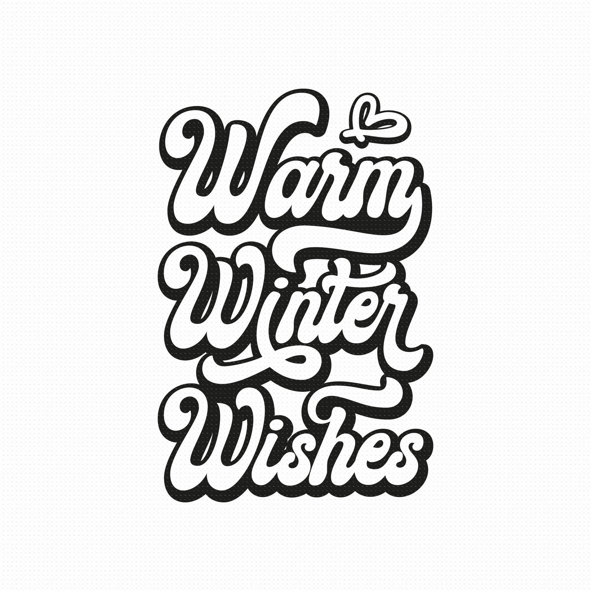 Warm Winter Wishes Svg Png Eps Pdf Files Christmas Coffee | Etsy