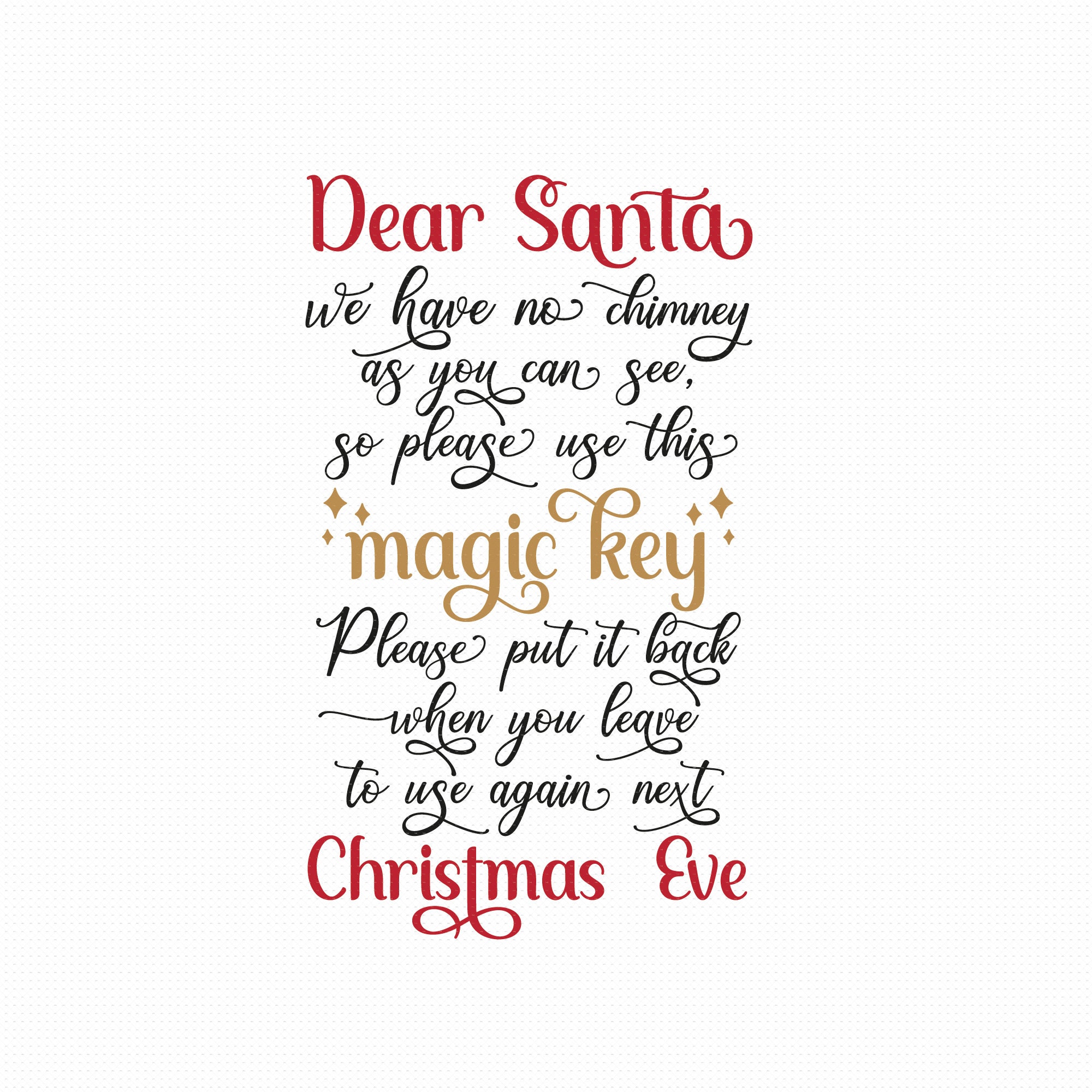 SANTA'S MAGIC KEY — Maddison Ave Designs