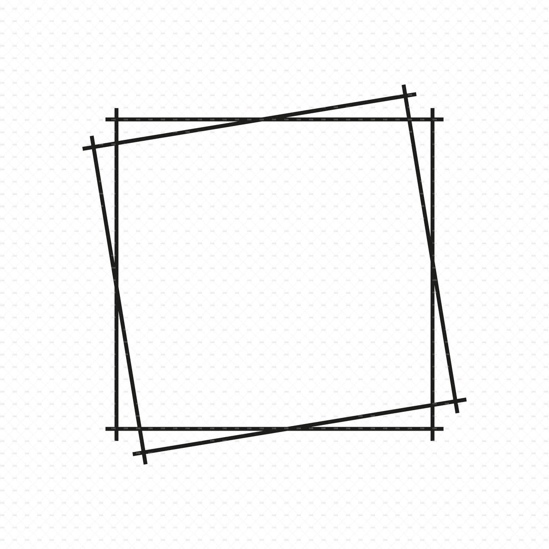 Double Square Frame Svg Png Eps Pdf Files, Square Frame Svg, Geometric ...