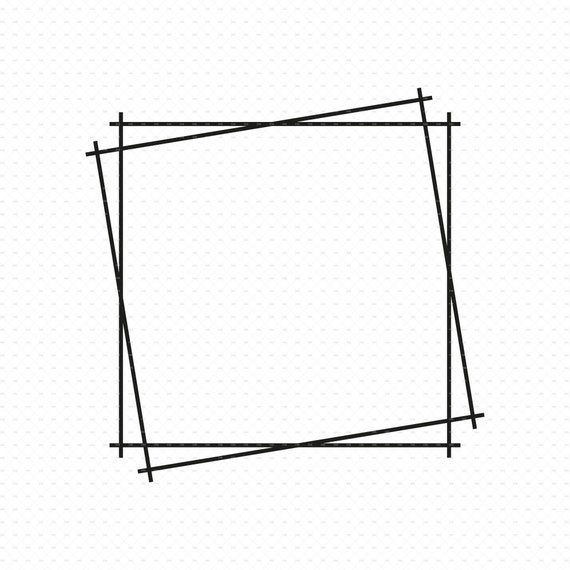 Double Square Frame Svg Png Eps Pdf Files Square Frame Svg Etsy