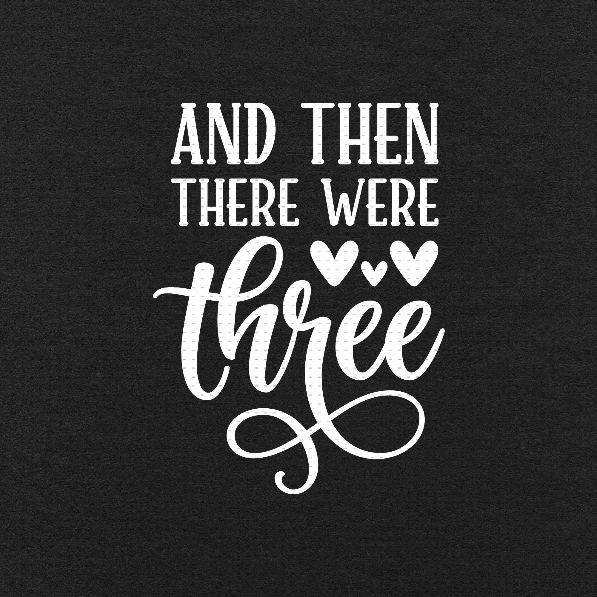 And Then There Were Three Svg Png Eps Pdf Files Baby Etsy Canada