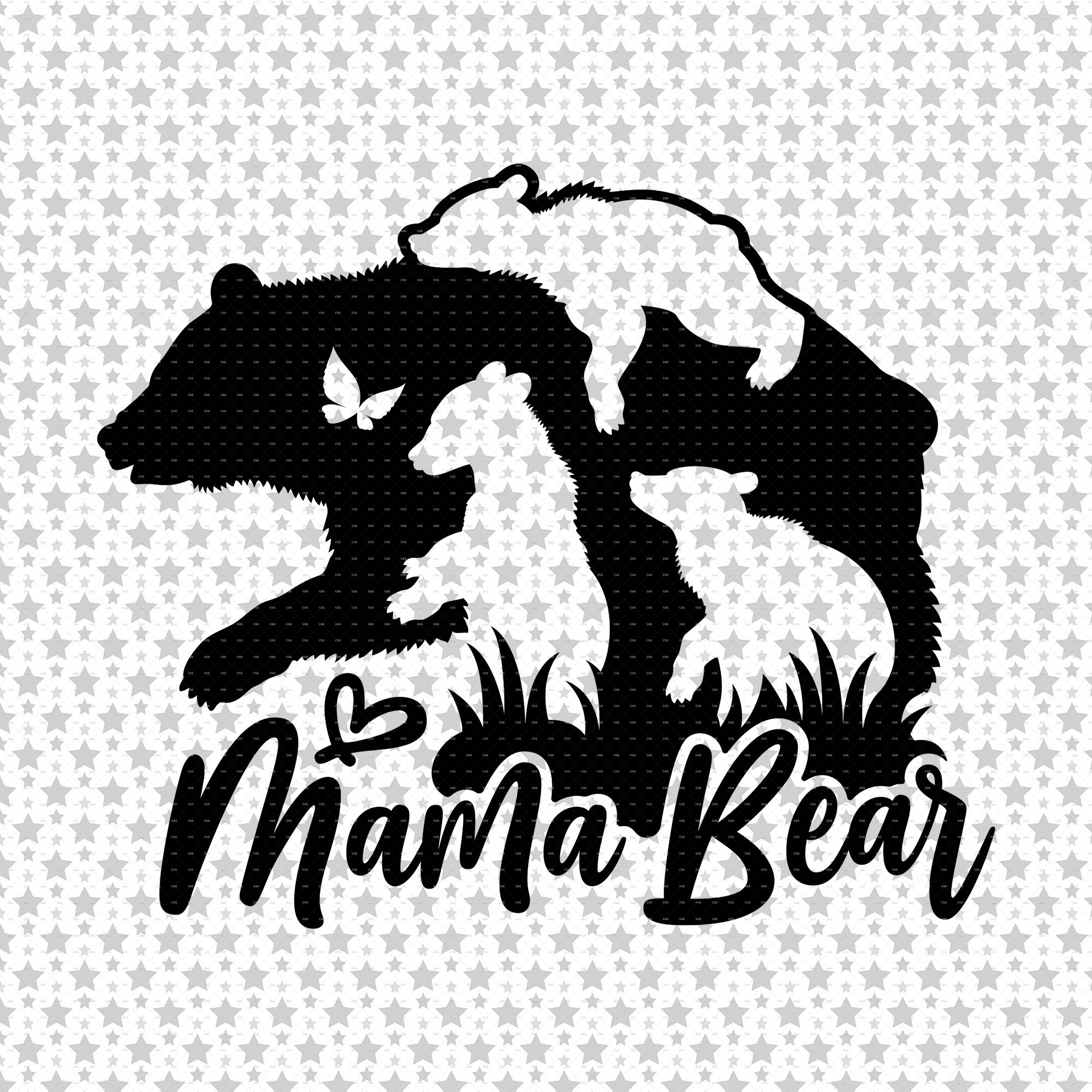Mama Bear Svg Png Eps Pdf Files, Bear Mama Svg, Mama Baby Be - Inspire  Uplift