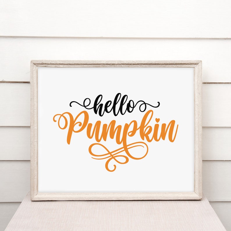 Hello Pumpkin Svg Png Eps Pdf Cut Files Pumpkin Svg | Etsy