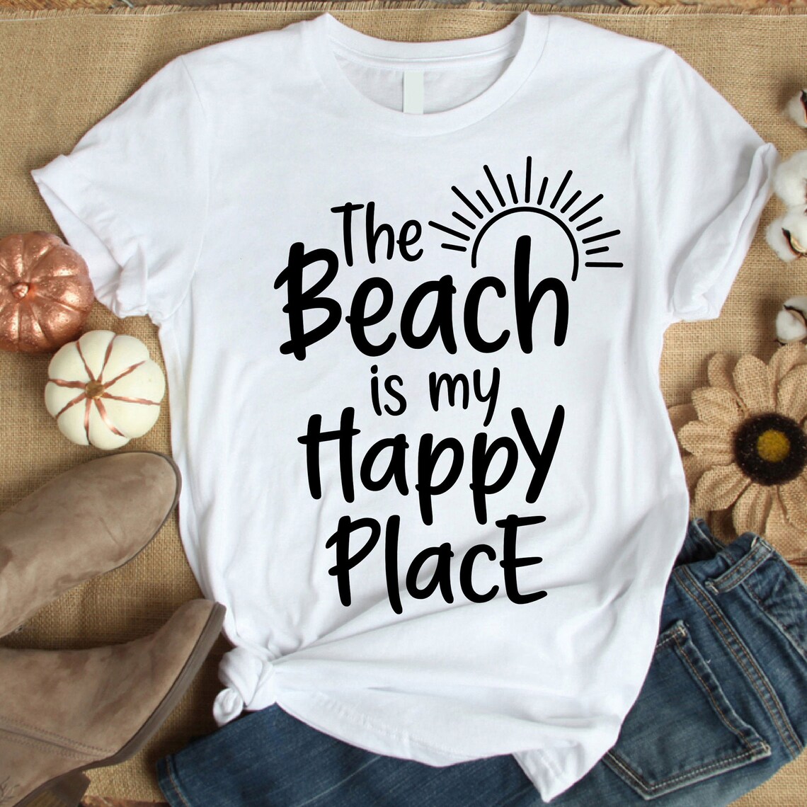 The Beach is My Happy Place Svg Png Cut Files Beach Svg Etsy
