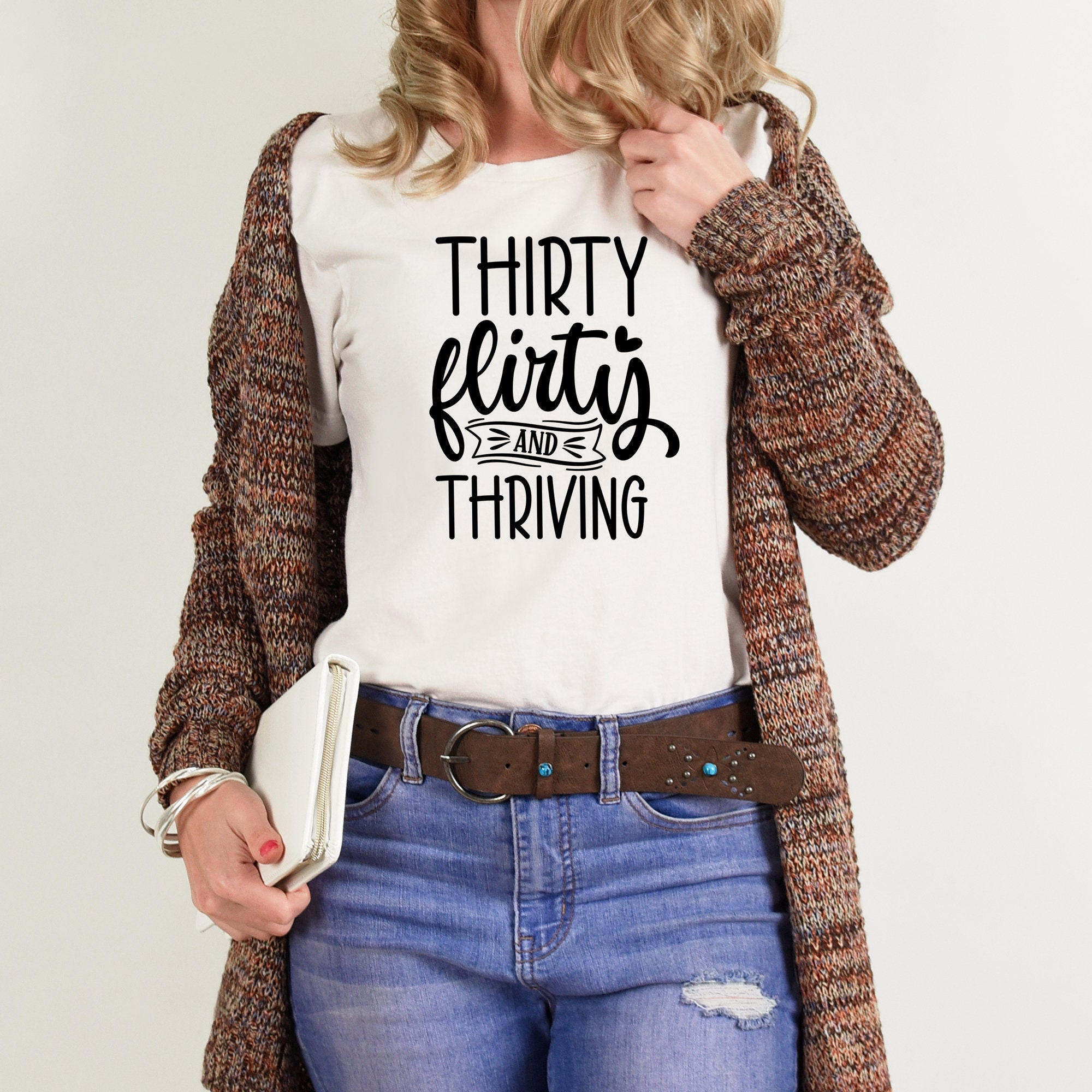 Thirty Flirty and Thriving Svg Png Eps Pdf Files 30th Etsy