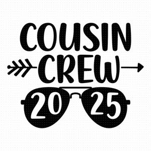 Cousin Crew Óculos De Sol Svg, Png, Eps, Pdf, Verão Cousin Crew Svg, Cousin Crew 2025 Svg, Arquivo Cousin Crew Svg, Cousin Crew Svg