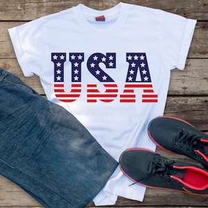 USA Svg Png Pdf Eps Ai Cut Files, USA With Stars, 4th Of July, America Svg, USA Shirt Svg, Usa Design Svg, Cricut Silhouette