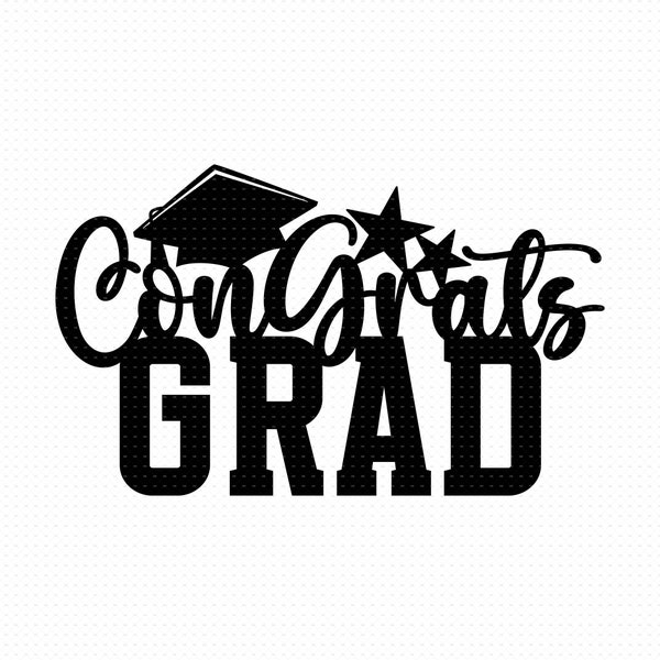 Congrats Grad Svg, Png, Eps, Pdf, Congrats Grad Png, Congrats Grad Cake Topper Svg, Graduation Topper Svg, Grad Party Decor Svg