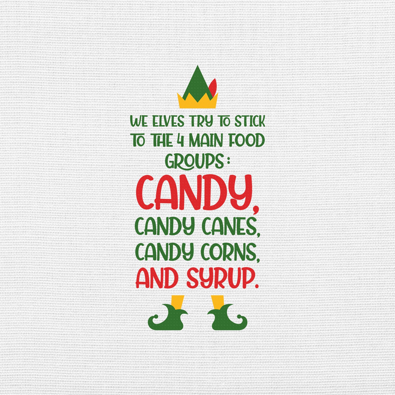 We Elves Try to Stick to the 4 Main Food Groups Candy Canes Etsy
