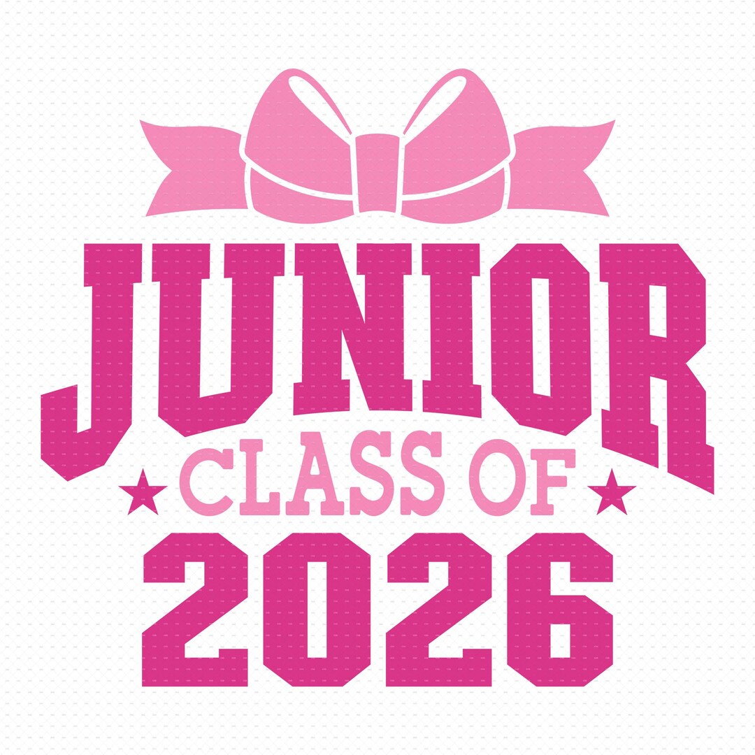 Junior Class of 2026 Svg, Png, Eps, Pdf, Coquette Junior 2026 Svg