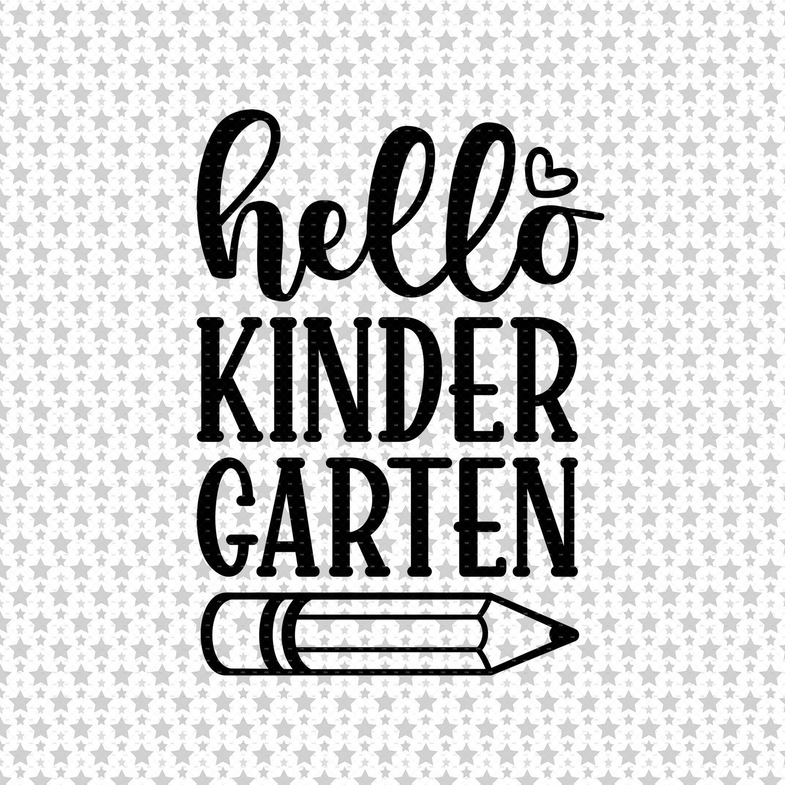 Hello Kindergarten Svg Png Eps Pdf Files First Day of School - Etsy