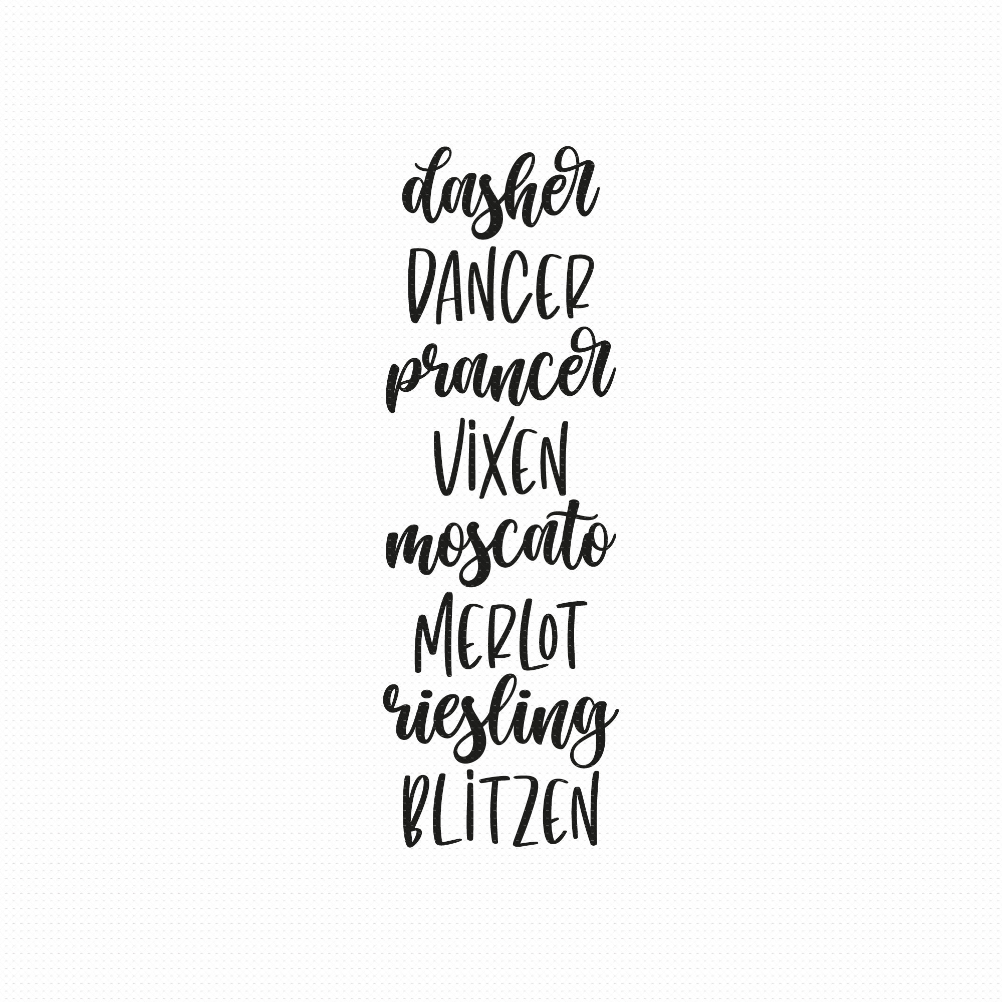 Dasher Dancer Prancer Svg Png Eps Pdf Files, Dasher Dancer Svg, Dasher ...