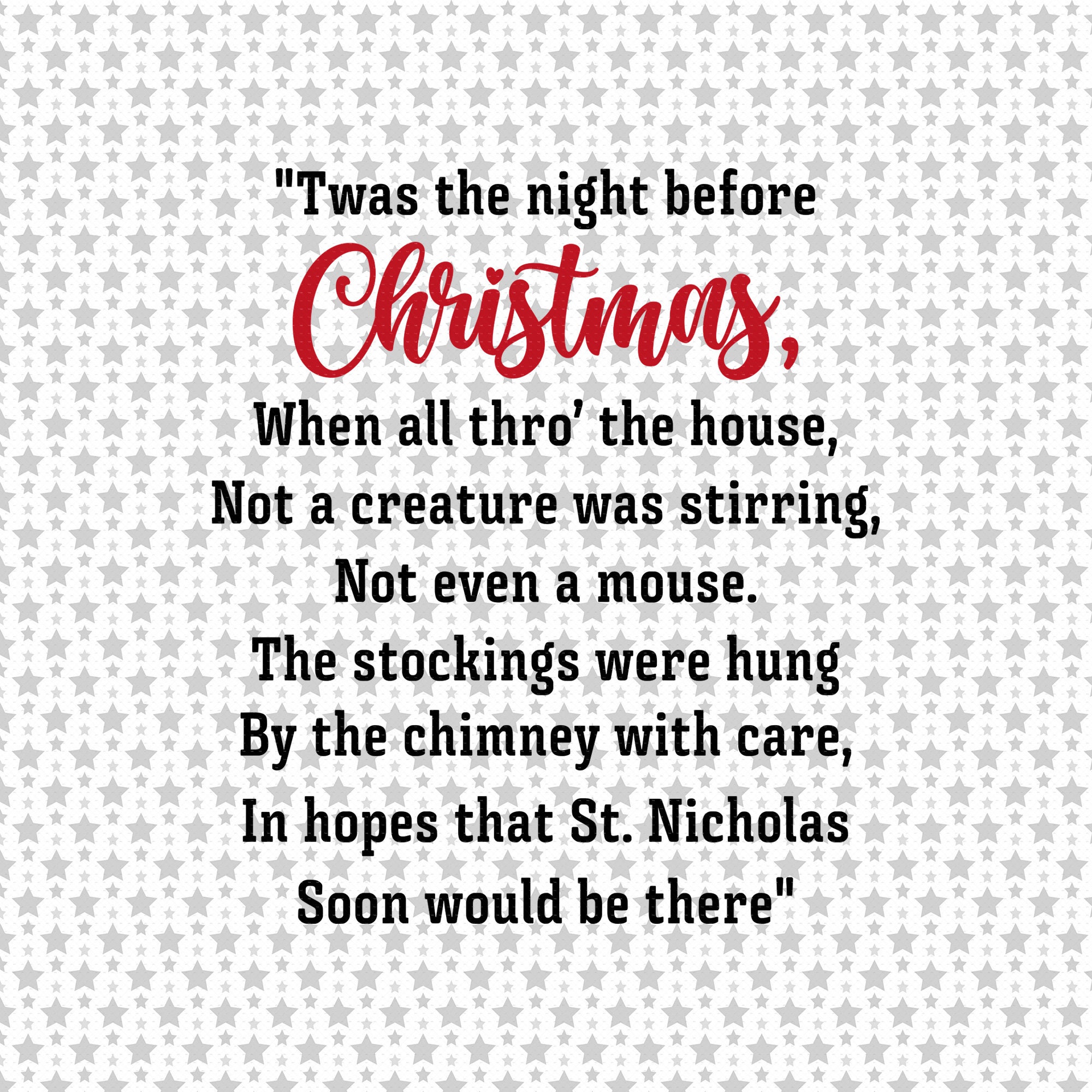 twas the night before christmas svg png eps pdf files, christmas