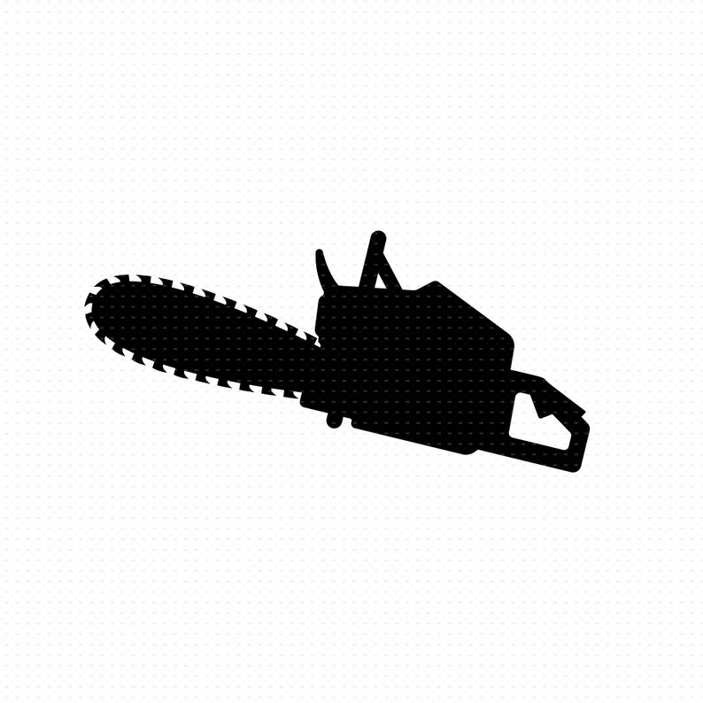 Chainsaw SVG, EPS and raster files. Saw svg. Digital clipart. image 1