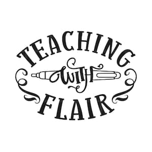 Teaching With Flair Svg Png Eps Pdf Cut Files, Teacher Shirt Svg, Cricut Silhouette