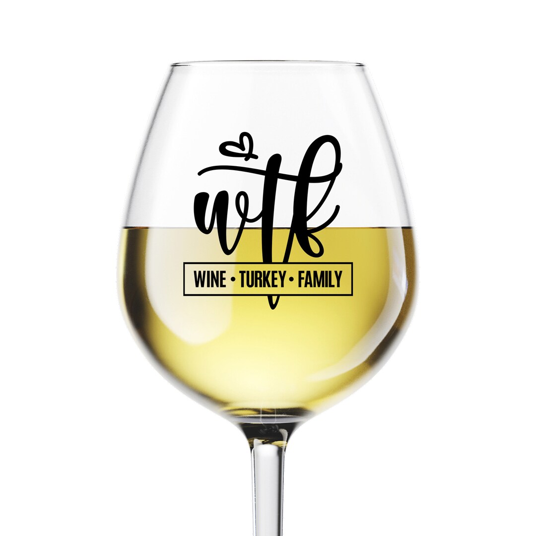 Wine Turkey Family Svg Png Eps Pdf Files, WTF, Thanksgiving Table Decor